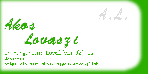 akos lovaszi business card